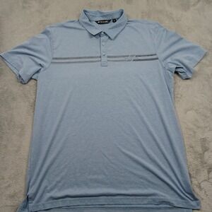 Travis Mathew Shirt Mens XL Blue‎ Polo Golf Preppy Casual Short Sleeve